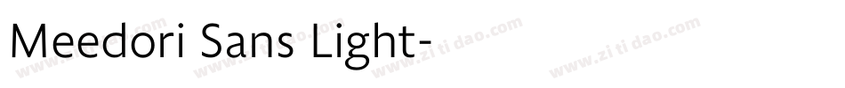 Meedori Sans Light字体转换